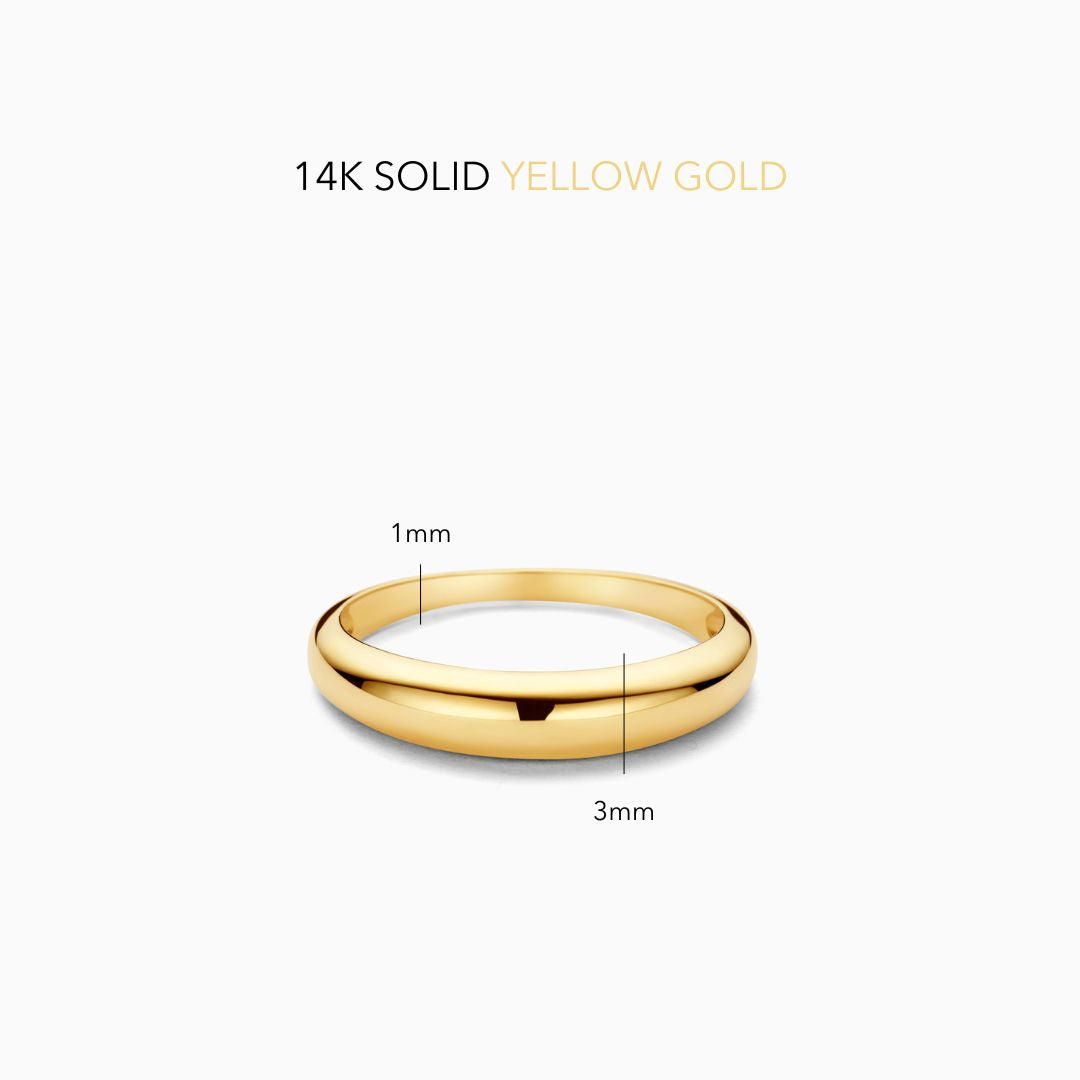 Midi Dome Ring | Gold