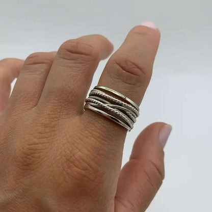 Celeste™ | Layered Silvered Beads Ring