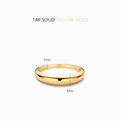 Midi Dome Ring | Gold
