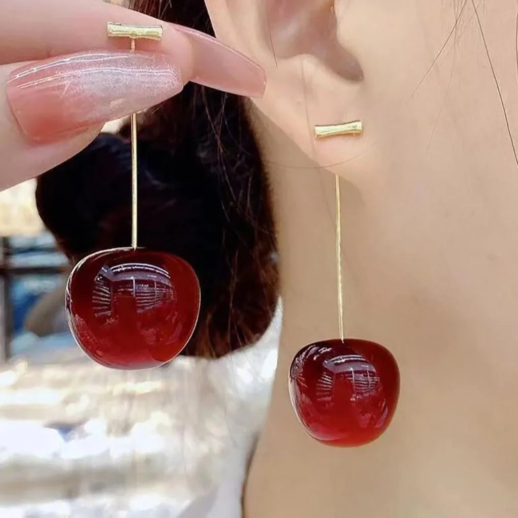 Exquisite Cherry Pendant Earrings