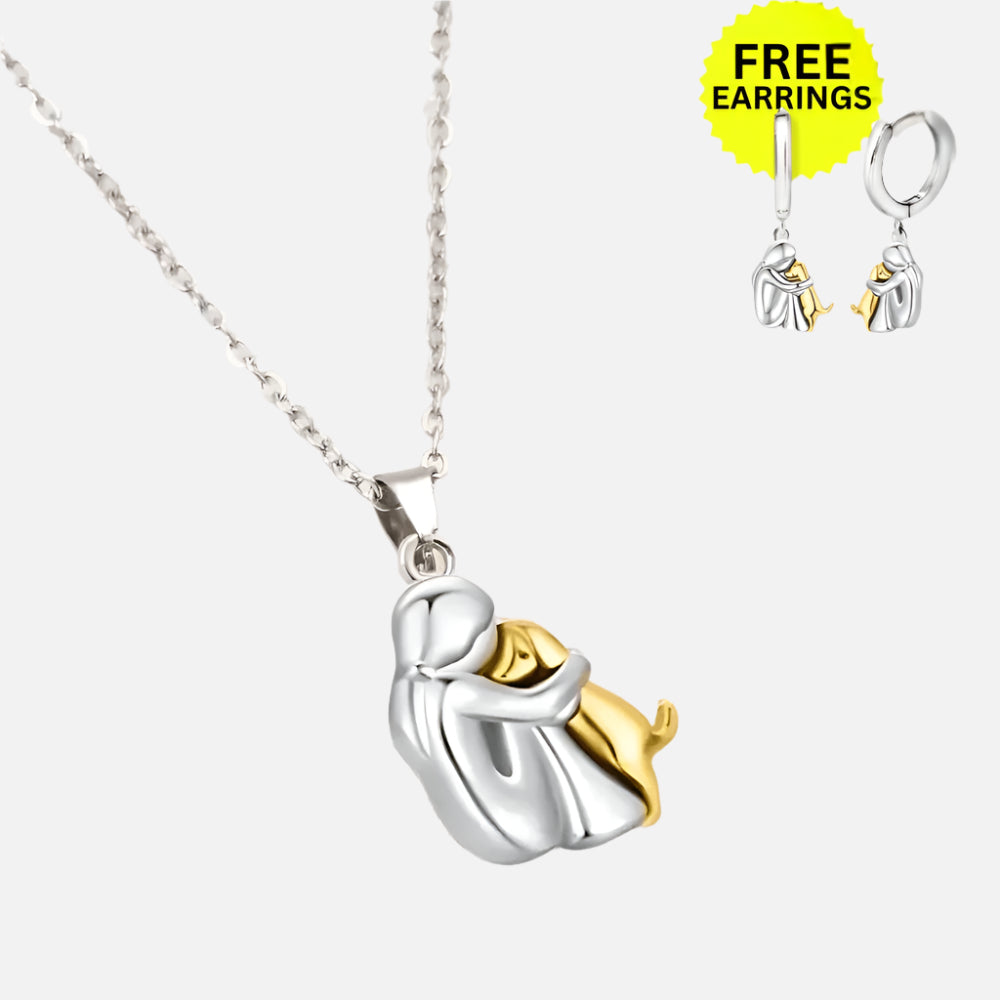Wynter™ - Hug Pendant with Matching Earrings